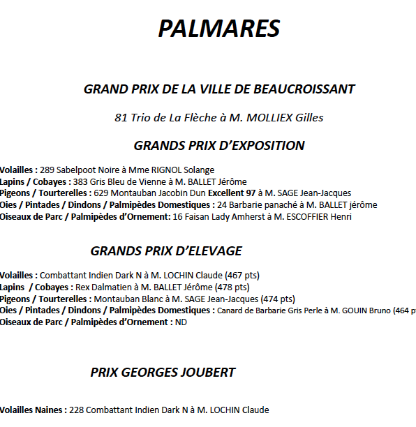 palmares 1