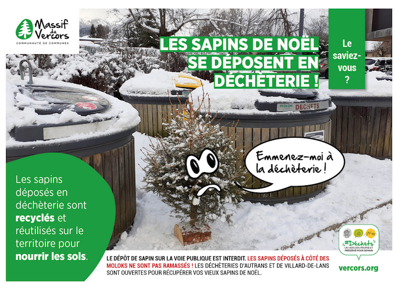Massif du Vercors: Où jeter votre sapin de Noël ?